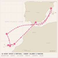 Celebrity Infinity March 5, 2029 itinerary map