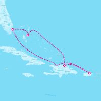 Celebrity Summit March 6, 2025 itinerary map
