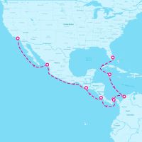 Celebrity Summit April 17, 2025 itinerary map