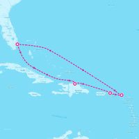 Celebrity XCel April 5, 2026 itinerary map
