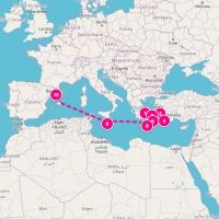 Celebrity XCel September 18, 2027 itinerary map