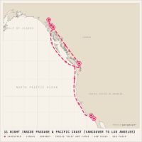 Coral Princess September 16, 2027 itinerary map