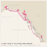 Coral Princess June 14, 2028 itinerary map