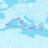 Costa Pacifica June 20, 2025 itinerary map