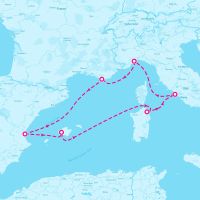 Costa Pacifica July 18, 2025 itinerary map