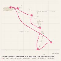 Crown Princess January 3, 2027 itinerary map