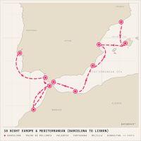Crystal Serenity October 1, 2026 itinerary map