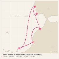 Crystal Serenity October 11, 2026 itinerary map