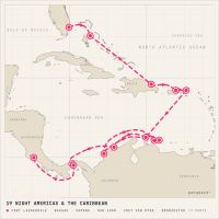 Crystal Serenity November 23, 2026 itinerary map