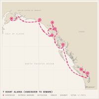 Crystal Serenity June 7, 2027 itinerary map