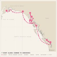 Crystal Serenity July 19, 2027 itinerary map