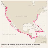 Crystal Serenity August 2, 2027 itinerary map