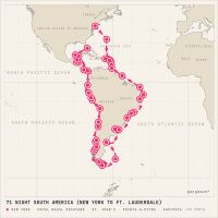 Crystal Serenity October 12, 2027 itinerary map