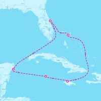 Disney Treasure July 26, 2025 itinerary map