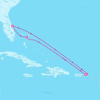 Disney Treasure April 25, 2026 itinerary map