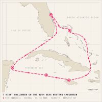 Disney Treasure October 2, 2027 itinerary map