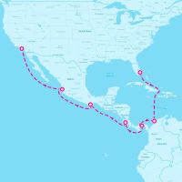 Emerald Princess January 22, 2024 itinerary map