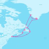 Emerald Princess August 11, 2024 itinerary map
