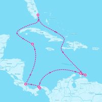 Emerald Princess December 18, 2024 itinerary map