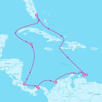 Emerald Princess February 28, 2025 itinerary map