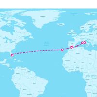 Emerald Princess March 24, 2025 itinerary map