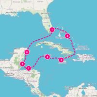 MS Eurodam December 12, 2027 itinerary map