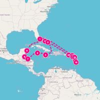MS Eurodam March 4, 2028 itinerary map