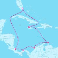 Explorer of the Seas February 16, 2025 itinerary map