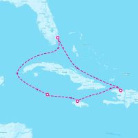 Freedom of the Seas March 9, 2025 itinerary map