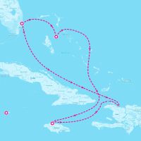 Freedom of the Seas April 20, 2025 itinerary map