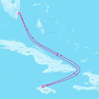 Freedom of the Seas May 5, 2025 itinerary map