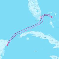 Freedom of the Seas September 15, 2025 itinerary map