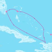 Freedom of the Seas September 20, 2025 itinerary map