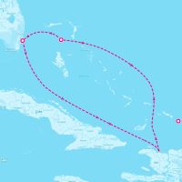 Freedom of the Seas October 4, 2025 itinerary map