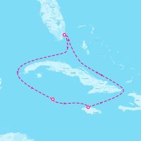 Freedom of the Seas November 24, 2025 itinerary map