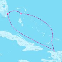 Freedom of the Seas December 22, 2025 itinerary map