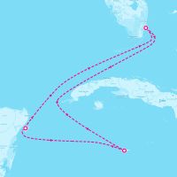 Freedom of the Seas January 5, 2026 itinerary map