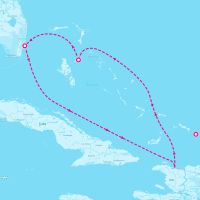 Freedom of the Seas January 10, 2026 itinerary map