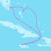 Freedom of the Seas February 7, 2026 itinerary map