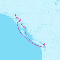 Grand Princess June 17, 2025 itinerary map