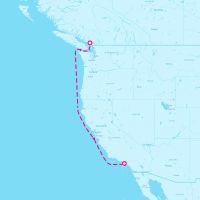 Grand Princess August 26, 2025 itinerary map
