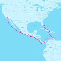 Grand Princess September 15, 2025 itinerary map