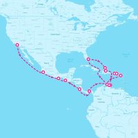 Grand Princess September 15, 2025 itinerary map