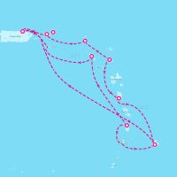 Grand Princess December 7, 2025 itinerary map