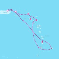 Grand Princess February 8, 2026 itinerary map