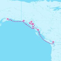 Grand Princess August 29, 2026 itinerary map