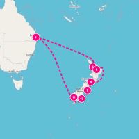 Grand Princess February 1, 2027 itinerary map
