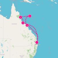 Grand Princess March 1, 2027 itinerary map