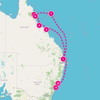 Grand Princess March 8, 2027 itinerary map