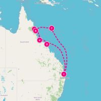Grand Princess March 8, 2027 itinerary map